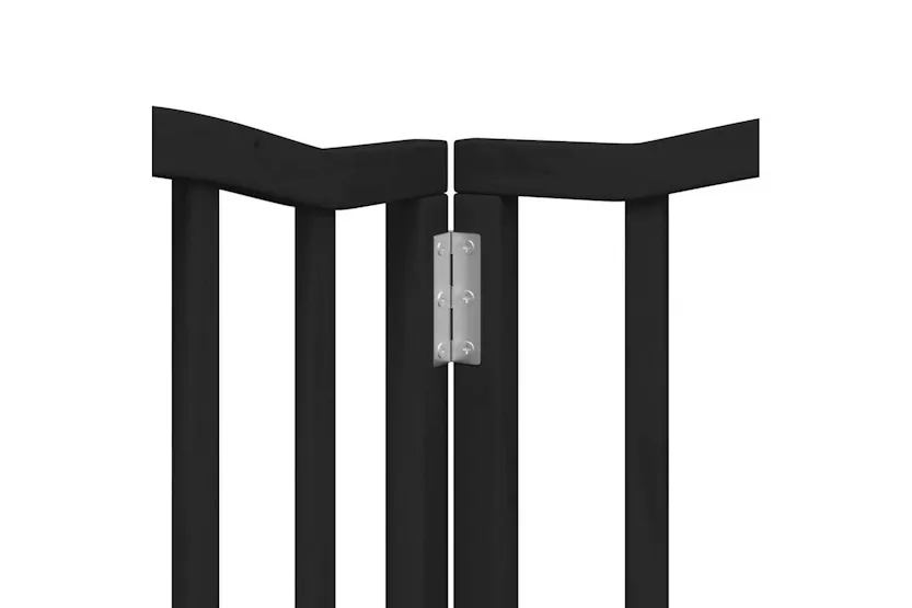 Vidaxl Dog Gate With Door Foldable 6 Panels Black 300 Cmpoplar Wood Vidaxl Dog Gate With Door Foldable 6 Panels Black 300 Cmpoplar Wood