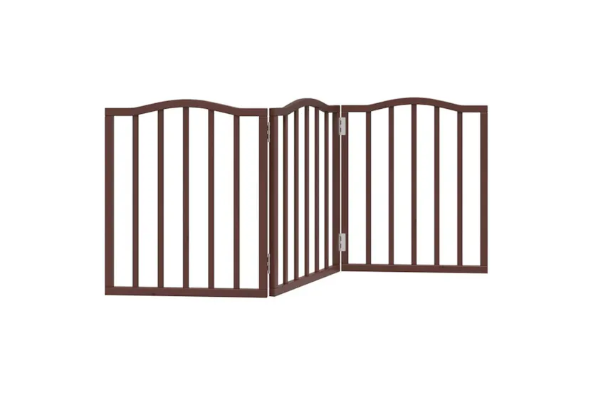 Vidaxl Dog Gate Foldable 3 Panels Brown Oak 150 Cmpoplar Wood Vidaxl Dog Gate Foldable 3 Panels Brown Oak 150 Cmpoplar Wood