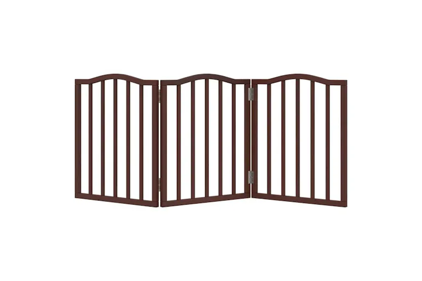Vidaxl Dog Gate Foldable 3 Panels Brown Oak 150 Cmpoplar Wood Vidaxl Dog Gate Foldable 3 Panels Brown Oak 150 Cmpoplar Wood