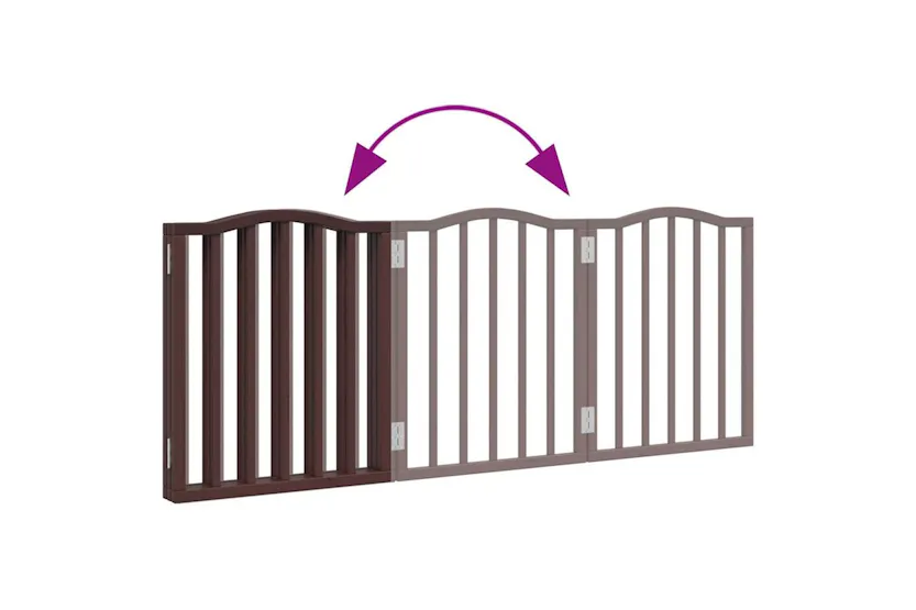 Vidaxl Dog Gate Foldable 3 Panels Brown Oak 150 Cmpoplar Wood Vidaxl Dog Gate Foldable 3 Panels Brown Oak 150 Cmpoplar Wood