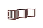 Vidaxl Dog Gate With Door Foldable 6 Panels Brown 300 Cm Poplar Wood Vidaxl Dog Gate With Door Foldable 6 Panels Brown 300 Cm Poplar Wood