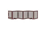 Vidaxl Dog Gate With Door Foldable 6 Panels Brown 300 Cm Poplar Wood Vidaxl Dog Gate With Door Foldable 6 Panels Brown 300 Cm Poplar Wood