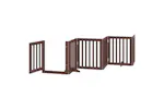 Vidaxl Dog Gate With Door Foldable 6 Panels Brown 300 Cm Poplar Wood Vidaxl Dog Gate With Door Foldable 6 Panels Brown 300 Cm Poplar Wood