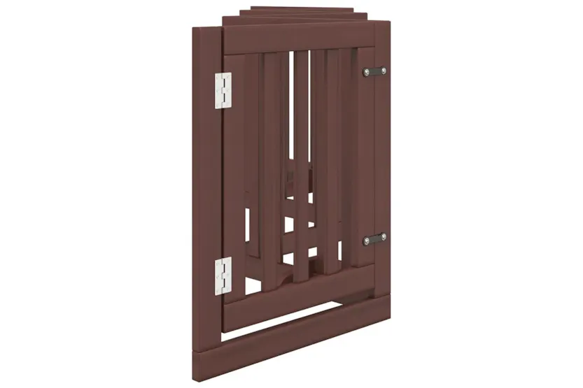 Vidaxl Dog Gate With Door Foldable 6 Panels Brown 300 Cm Poplar Wood Vidaxl Dog Gate With Door Foldable 6 Panels Brown 300 Cm Poplar Wood