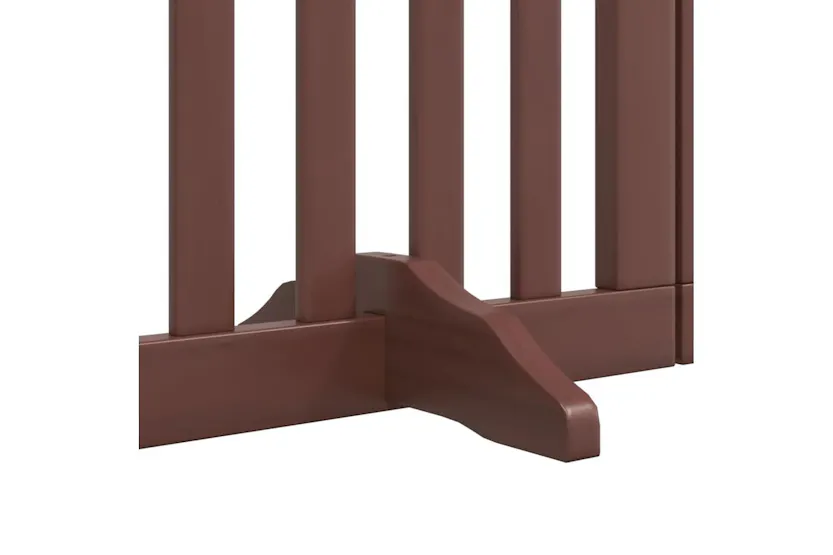 Vidaxl Dog Gate With Door Foldable 6 Panels Brown 300 Cm Poplar Wood Vidaxl Dog Gate With Door Foldable 6 Panels Brown 300 Cm Poplar Wood