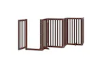 Vidaxl Dog Gate With Door Foldable 6 Panels Brown 300 Cm Poplar Wood Vidaxl Dog Gate With Door Foldable 6 Panels Brown 300 Cm Poplar Wood