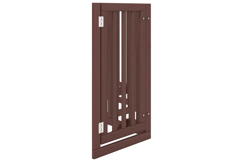 Vidaxl Dog Gate With Door Foldable 6 Panels Brown 300 Cm Poplar Wood Vidaxl Dog Gate With Door Foldable 6 Panels Brown 300 Cm Poplar Wood