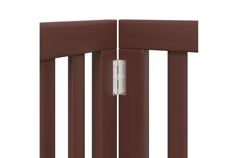 Vidaxl Dog Gate With Door Foldable 6 Panels Brown 300 Cm Poplar Wood Vidaxl Dog Gate With Door Foldable 6 Panels Brown 300 Cm Poplar Wood