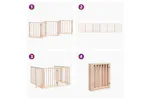 Vidaxl Dog Gate With Door Foldable 6 Panels 300 Cm Poplar Wood Vidaxl Dog Gate With Door Foldable 6 Panels 300 Cm Poplar Wood