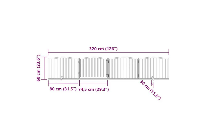 Vidaxl Dog Gate With Door Foldable 4 Panels 320 Cm Poplar Wood Vidaxl Dog Gate With Door Foldable 4 Panels 320 Cm Poplar Wood
