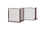 Vidaxl Dog Gate With Door Foldable 4 Panels Brown Oak 320 Cm Poplar Wood Vidaxl Dog Gate With Door Foldable 4 Panels Brown Oak 320 Cm Poplar Wood