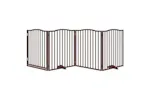 Vidaxl Dog Gate With Door Foldable 4 Panels Brown Oak 320 Cm Poplar Wood Vidaxl Dog Gate With Door Foldable 4 Panels Brown Oak 320 Cm Poplar Wood