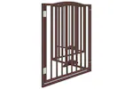 Vidaxl Dog Gate With Door Foldable 4 Panels Brown Oak 320 Cm Poplar Wood Vidaxl Dog Gate With Door Foldable 4 Panels Brown Oak 320 Cm Poplar Wood
