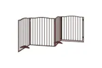Vidaxl Dog Gate With Door Foldable 4 Panels Brown Oak 320 Cm Poplar Wood Vidaxl Dog Gate With Door Foldable 4 Panels Brown Oak 320 Cm Poplar Wood