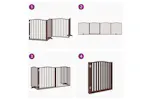 Vidaxl Dog Gate With Door Foldable 4 Panels Brown Oak 320 Cm Poplar Wood Vidaxl Dog Gate With Door Foldable 4 Panels Brown Oak 320 Cm Poplar Wood