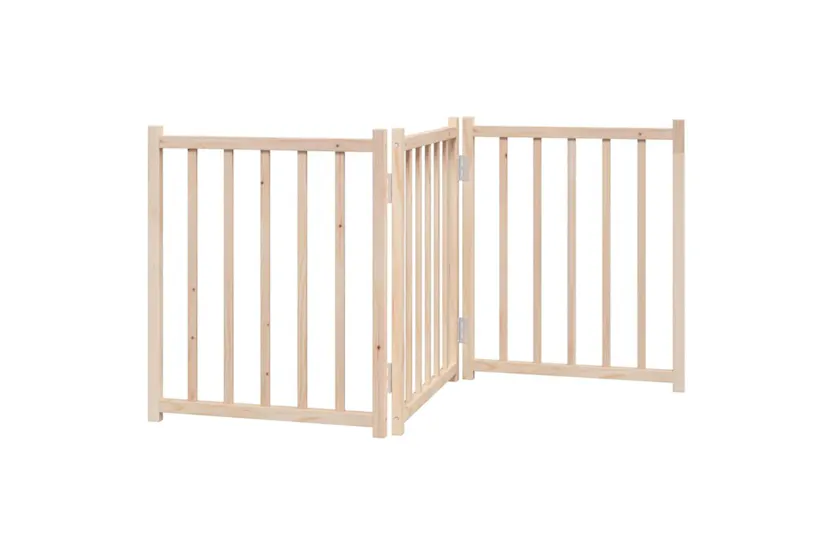Vidaxl Dog Gate Foldable 3 Panels 150 Cm Solid Wood Fir Vidaxl Dog Gate Foldable 3 Panels 150 Cm Solid Wood Fir