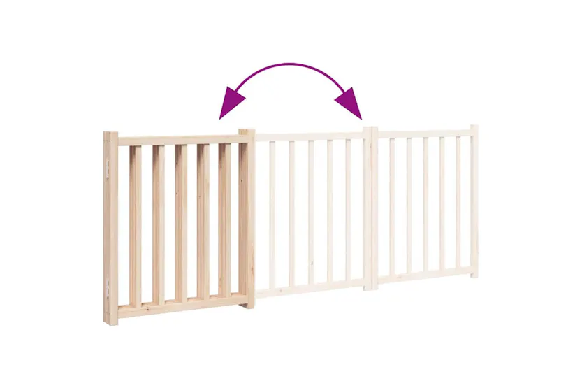 Vidaxl Dog Gate Foldable 3 Panels 150 Cm Solid Wood Fir Vidaxl Dog Gate Foldable 3 Panels 150 Cm Solid Wood Fir