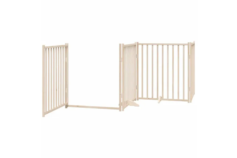Vidaxl Dog Gate With Door Foldable 4 Panels 320 Cm Solid Wood Fir Vidaxl Dog Gate With Door Foldable 4 Panels 320 Cm Solid Wood Fir