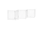 Vidaxl Dog Gate With Door Foldable 6 Panels White 300 Cm Solid Wood Fir Vidaxl Dog Gate With Door Foldable 6 Panels White 300 Cm Solid Wood Fir