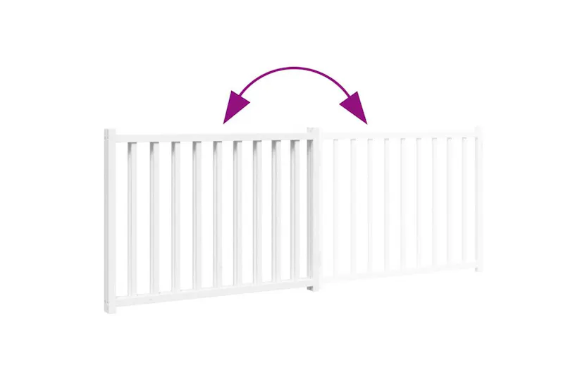 Vidaxl Dog Gate Foldable 2 Panels White 160 Cm Solid Wood Fir Vidaxl Dog Gate Foldable 2 Panels White 160 Cm Solid Wood Fir