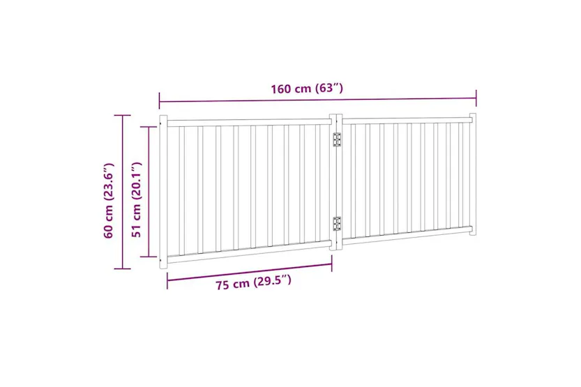 Vidaxl Dog Gate Foldable 2 Panels White 160 Cm Solid Wood Fir Vidaxl Dog Gate Foldable 2 Panels White 160 Cm Solid Wood Fir