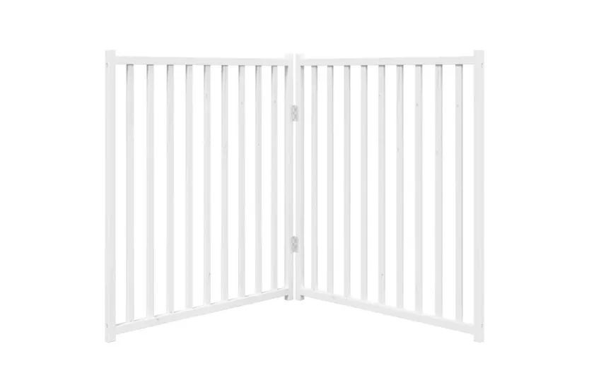 Vidaxl Dog Gate Foldable 2 Panels White 160 Cm Solid Wood Fir Vidaxl Dog Gate Foldable 2 Panels White 160 Cm Solid Wood Fir