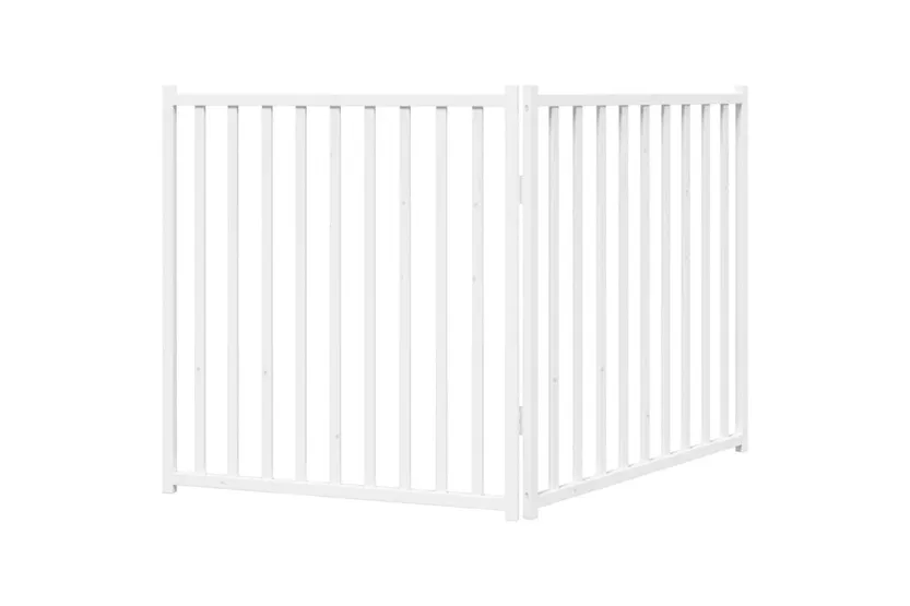 Vidaxl Dog Gate Foldable 2 Panels White 160 Cm Solid Wood Fir Vidaxl Dog Gate Foldable 2 Panels White 160 Cm Solid Wood Fir
