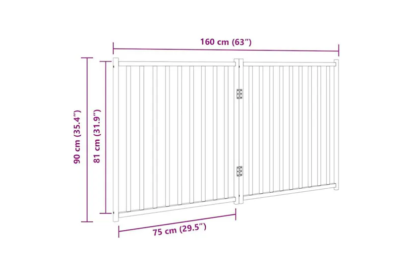 Vidaxl Dog Gate Foldable 2 Panels White 160 Cm Solid Wood Fir Vidaxl Dog Gate Foldable 2 Panels White 160 Cm Solid Wood Fir