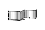 Vidaxl Dog Gate With Door Foldable 4 Panels Black 320 Cm Solid Wood Fir Vidaxl Dog Gate With Door Foldable 4 Panels Black 320 Cm Solid Wood Fir