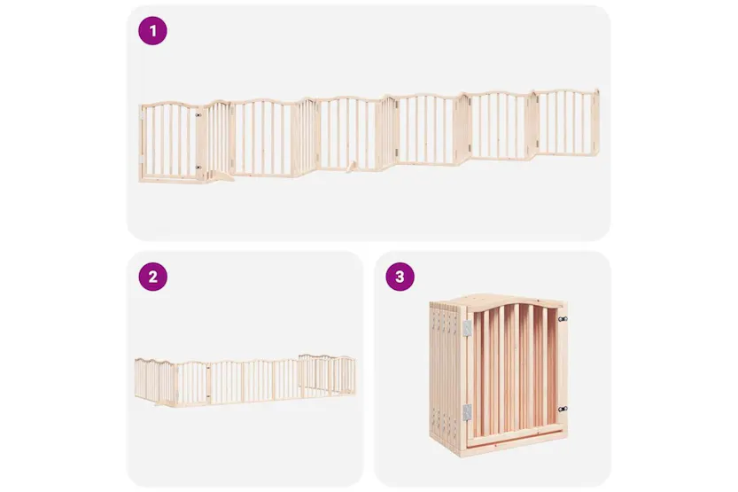Vidaxl Dog Gate With Door Foldable 12 Panels 600 Cm Poplar Wood Vidaxl Dog Gate With Door Foldable 12 Panels 600 Cm Poplar Wood