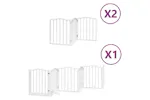 Vidaxl Dog Gate With Door Foldable 12 Panels White 600 Cm Poplar Wood Vidaxl Dog Gate With Door Foldable 12 Panels White 600 Cm Poplar Wood