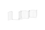 Vidaxl Dog Gate With Door Foldable 12 Panels White 600 Cm Poplar Wood Vidaxl Dog Gate With Door Foldable 12 Panels White 600 Cm Poplar Wood
