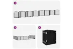 Vidaxl Dog Gate With Door Foldable 15 Panels Black 750 Cm Poplar Wood Vidaxl Dog Gate With Door Foldable 15 Panels Black 750 Cm Poplar Wood