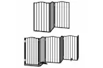 Vidaxl Dog Gate With Door Foldable 9 Panels Black 450 Cm Poplar Wood Vidaxl Dog Gate With Door Foldable 9 Panels Black 450 Cm Poplar Wood