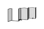 Vidaxl Dog Gate With Door Foldable 9 Panels Black 450 Cm Poplar Wood Vidaxl Dog Gate With Door Foldable 9 Panels Black 450 Cm Poplar Wood
