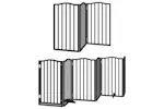 Vidaxl Dog Gate With Door Foldable 15 Panels Black 750 Cm Poplar Wood Vidaxl Dog Gate With Door Foldable 15 Panels Black 750 Cm Poplar Wood