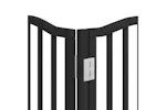 Vidaxl Dog Gate With Door Foldable 15 Panels Black 750 Cm Poplar Wood Vidaxl Dog Gate With Door Foldable 15 Panels Black 750 Cm Poplar Wood