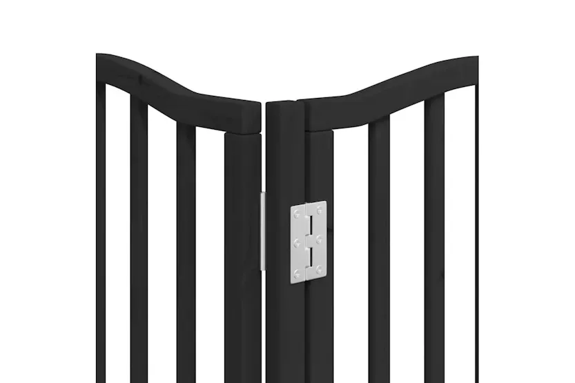 Vidaxl Dog Gate With Door Foldable 15 Panels Black 750 Cm Poplar Wood Vidaxl Dog Gate With Door Foldable 15 Panels Black 750 Cm Poplar Wood