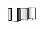 Vidaxl Dog Gate With Door Foldable 9 Panels Black 450 Cm Poplar Wood Vidaxl Dog Gate With Door Foldable 9 Panels Black 450 Cm Poplar Wood