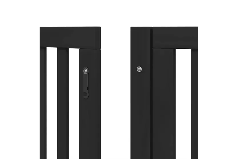 Vidaxl Dog Gate With Door Foldable 9 Panels Black 450 Cm Poplar Wood Vidaxl Dog Gate With Door Foldable 9 Panels Black 450 Cm Poplar Wood