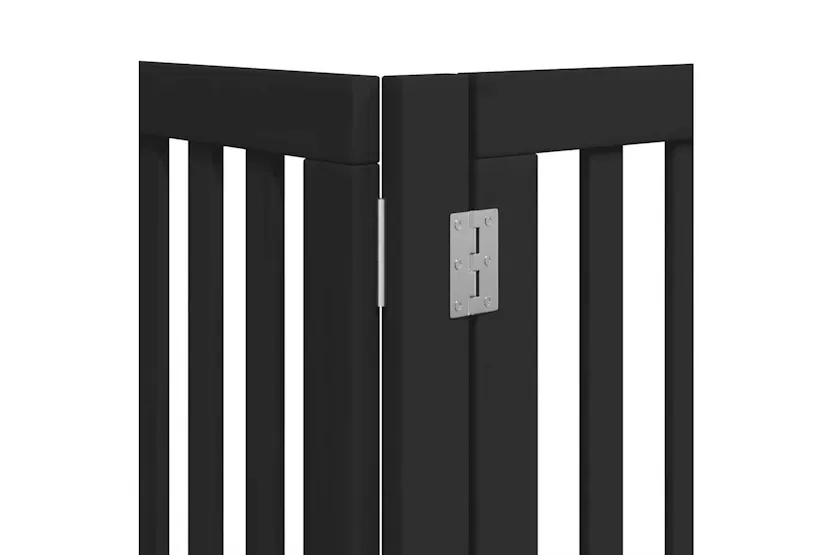 Vidaxl Dog Gate With Door Foldable 9 Panels Black 450 Cm Poplar Wood Vidaxl Dog Gate With Door Foldable 9 Panels Black 450 Cm Poplar Wood