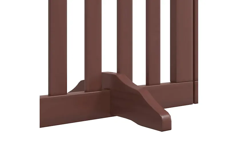 Vidaxl Dog Gate With Door Foldable 15 Panels Brown 750 Cm Poplar Wood Vidaxl Dog Gate With Door Foldable 15 Panels Brown 750 Cm Poplar Wood