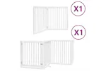 Vidaxl Dog Gate With Door Foldable 6 Panels White 480 Cm Poplar Wood Vidaxl Dog Gate With Door Foldable 6 Panels White 480 Cm Poplar Wood