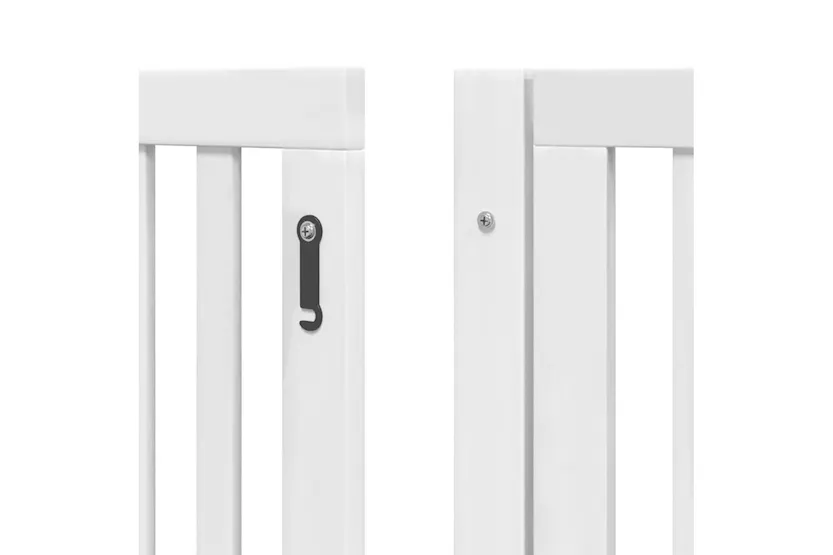 Vidaxl Dog Gate With Door Foldable 6 Panels White 480 Cm Poplar Wood Vidaxl Dog Gate With Door Foldable 6 Panels White 480 Cm Poplar Wood