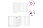 Vidaxl Dog Gate With Door Foldable 12 Panels White 960 Cm Poplar Wood Vidaxl Dog Gate With Door Foldable 12 Panels White 960 Cm Poplar Wood