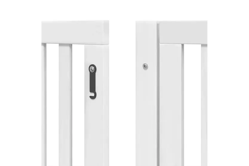 Vidaxl Dog Gate With Door Foldable 12 Panels White 960 Cm Poplar Wood Vidaxl Dog Gate With Door Foldable 12 Panels White 960 Cm Poplar Wood