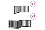 Vidaxl Dog Gate With Door Foldable 8 Panels Black 640 Cm Poplar Wood Vidaxl Dog Gate With Door Foldable 8 Panels Black 640 Cm Poplar Wood