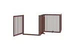 Vidaxl Dog Gate With Door Foldable 12 Panels Brown 960 Cm Poplar Wood Vidaxl Dog Gate With Door Foldable 12 Panels Brown 960 Cm Poplar Wood