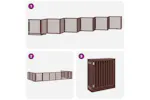 Vidaxl Dog Gate With Door Foldable 12 Panels Brown 960 Cm Poplar Wood Vidaxl Dog Gate With Door Foldable 12 Panels Brown 960 Cm Poplar Wood