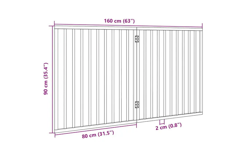 Vidaxl Dog Gate Foldable 2 Panels 160 Cm Poplar Wood Vidaxl Dog Gate Foldable 2 Panels 160 Cm Poplar Wood